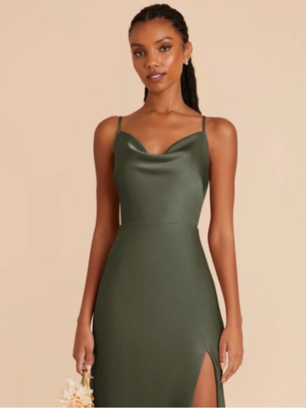 Birdy Grey Bridesmaid Dress- Matte Satin Olive